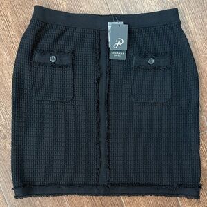 Adrianna Papell Black Woven Pencil Skirt